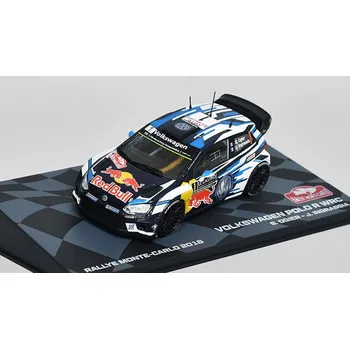 autíčko Volkswagen Polo R WRC #1 Rallye Monte-Carlo 2016 1:43 - Atlas časopis s modelem VW Polo R WRC No.1 Rally Monte Carlo 2016 - kovový model auta
