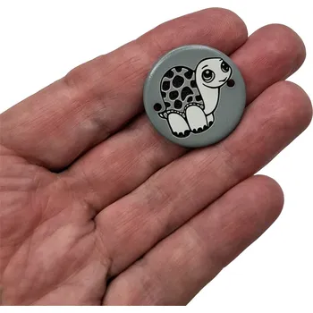 Knoflík Knoflík - cedulka - želvička - šedozelená - 25,4mm