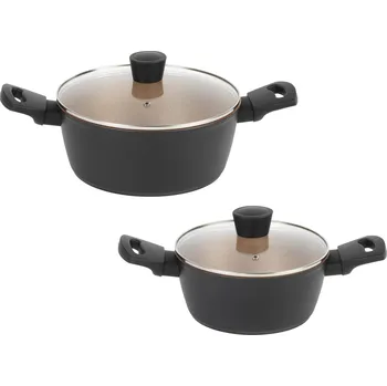 Hrnec Russell Hobbs Hliníkový hrnec Opulence Collection, černý/zlatý