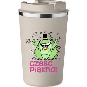 Termohrnek TERMOHRNEK Premium béžová AHOJ KRÁSKO žába dárek žabka KT_476_b