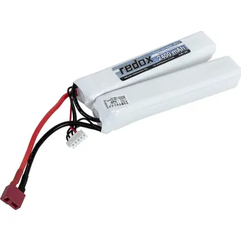 Baterie pro airsoftovou zbraň Li-Pol akumulátor Redox 14,8V 2400mAh 20C - 2 díly, Dean-T