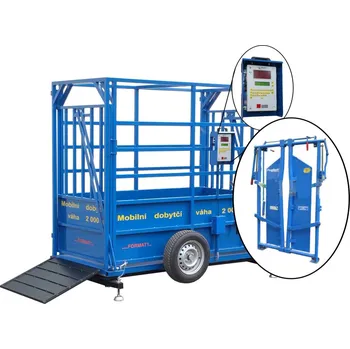Průmyslová váha DVM-VF-F11D Mobilní dobytčí váha 2000 kg s fixačním čelem - 2,1m