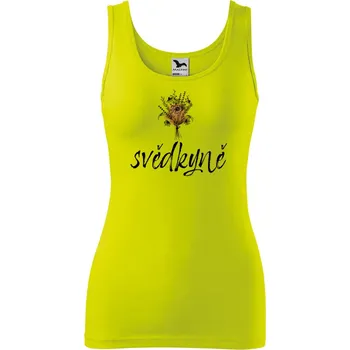 Dámské oblečení Dámské tílko s potiskem Svědkyně kytice Velikost: 2XL, Barva: Limetková