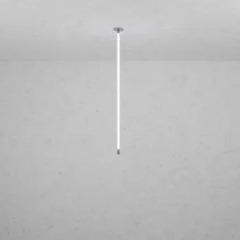 ZAHO Stropní LED svítidlo JETSON LINE RD1, 24W, v. 150 cm Barva: Šedá, Teplota světla: 2700K - teplá bílá, Stmívání, řízení: ON/OFF