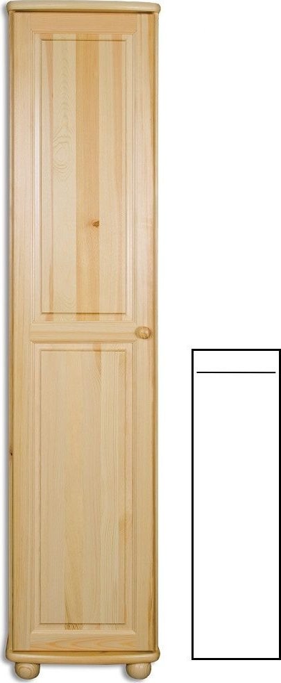 Šatní skříň Country 01 z masivu borovice - 45/190/60cm (š/v/h)