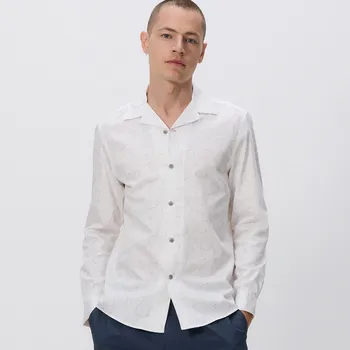 Pánská košile Reserved - Košile se vzorem regular fit - bílá - 750EH-00P - 750EH-00P-L