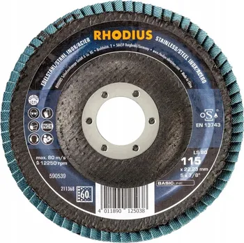 Brusný kotouč Rhodius lamelový brusný kotouč 115 x 22,23 P60 BASICline (10KS)