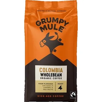 Káva Grumpy Mule BIO Colombia SCA 84+, zrnková, Arabica, 200g