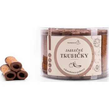 Sušené ovoce Jablečné trubičky s karobovou polevou 43ks (540g)