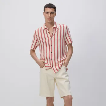 Pánské oblečení Reserved - Džínové šortky straight - krémová - 8573H-01J - 8573H-01J-30