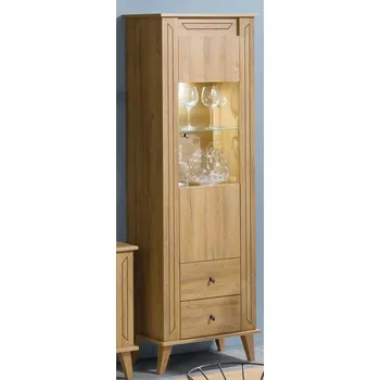 Obývací stěna Mlot Vitrína 65 Juma 4 Vyber LED osvětlení: bez LED osvětlení, Vyber barevné provedení: dub grand + dub grand