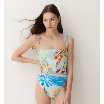 Dámské plavky Reserved - Jednodílné plážové plavky - bleděmodrá - 588CR-05X - 588CR-05X-36