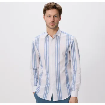 Pánská košile Reserved - Košile regular fit s vysokým podílem bavlny - bleděmodrá - 755EH-05P - 755EH-05P-L