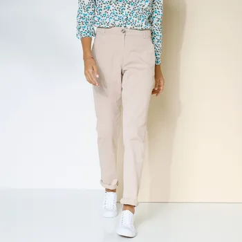 Dámské kalhoty Strečové chino kalhoty béžová 44