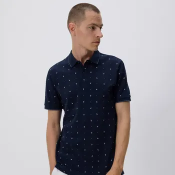 Pánské tričko Reserved - Polo regular - tmavomodrá - 848DI-59X - 848DI-59X-M