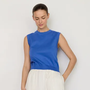 Dámský svetr Reserved - Bavlněná vesta - hyacintová - 911EX-54X - 911EX-54X-M