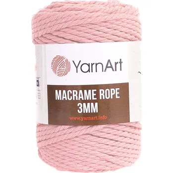 Příze YarnArt Macrame Rope 767, 3mm - světlá růžová (šarže 269)
