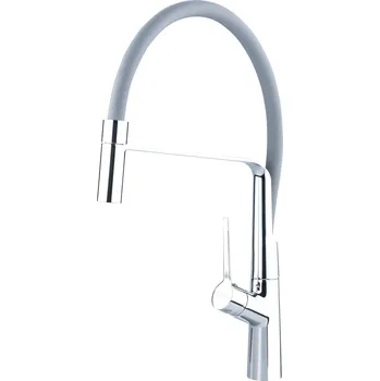 Vodovodní baterie Baterie umyvadlová, stojánková s flexibilním ramínkem, 25mm, šedá Balletto