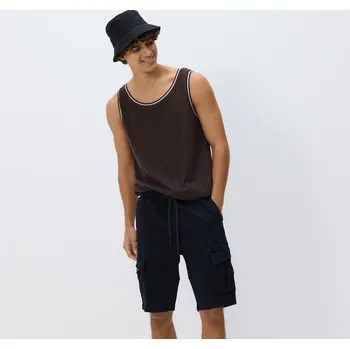 Pánské kalhoty Reserved - Šortky cargo - černý - 9322N-99X - 9322N-99X-M