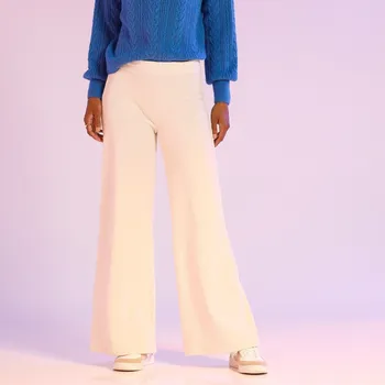 Dámské kalhoty Široké manšestrové kalhoty béžová 42/44