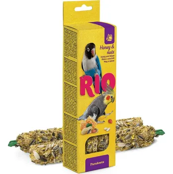 Pro ptáka RIO tyčinky pro střední papoušky s medem a oříšky 2x75g
