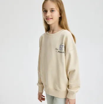 Dívčí mikina Reserved - Mikina s potiskem Snoopy - béžová - 695EG-08X - 695EG-08X-U12