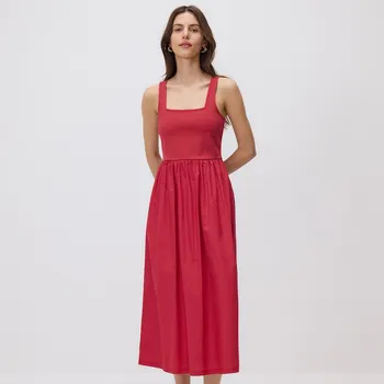 Dámské šaty Reserved - Midi šaty s příměsí viskózy - červená - WW274-33X - WW274-33X-S