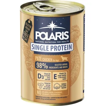 Polaris Single Protein paté Pes Kuřecí, konzerva 400 g PRODEJ PO BALENÍ (6 ks)