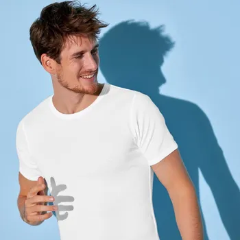 Pánské tričko Sada 3 bavlněných spodních triček s kulatým výstřihem bílá 125/132