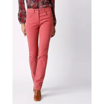 Dámské kalhoty Zeštíhlující kalhoty, vyšší postava terakota 50