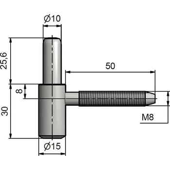 pant Závěs dveřní 60/10 SD M8x50 modrý Zn 96940530
