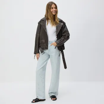 Dámské džíny Reserved - Džíny s kamínky - modrá - 590CY-05J - 590CY-05J-38