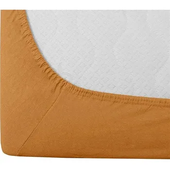 Prostěradlo TEXTILOMANIE Jersey EXCLUSIVE meruňkové 160 × 200 cm