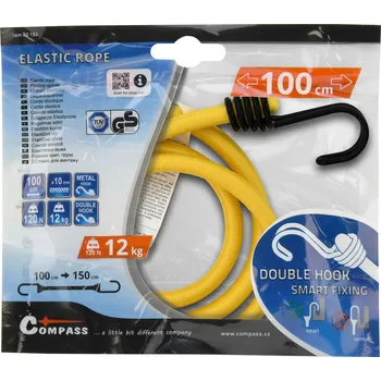 Compass upínač pružný DOUBLE HOOK 10mm/100cm tüv/gs