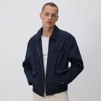 Dámský kabát Reserved - Bunda s příměsí lnu - tmavomodrá - 4773C-59X - 4773C-59X-L