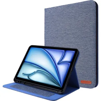 Pouzdro na tablet VSECHNONAMOBIL 106030 FABRIC Zaklápěcí kryt pro Apple iPad Air 11 2025 / Air 11 2024 modrý