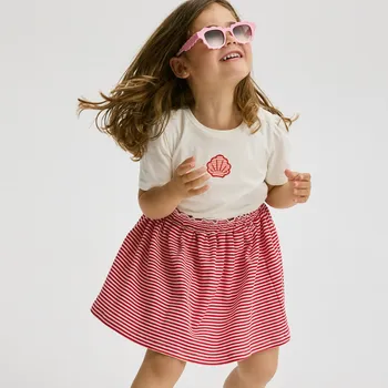 Dívčí šaty Reserved - Sukně s pruhy - červená - 207EH-33X - 207EH-33X-104