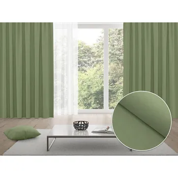 ubrus Zatemňovací závěs Blackout BKU-118 Šedozelený - šířka 140 cm 140x140 cm