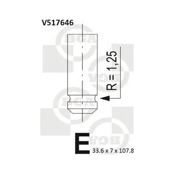 Ventil motoru Výfukový ventil BGA V517646