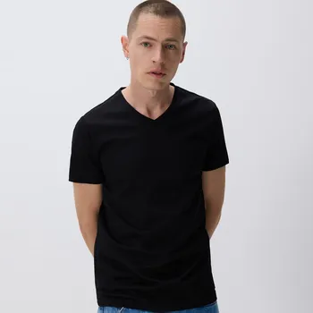 Pánské tričko Reserved - Slim tričko s lyocellem - černý - XS383-99X - XS383-99X-XL