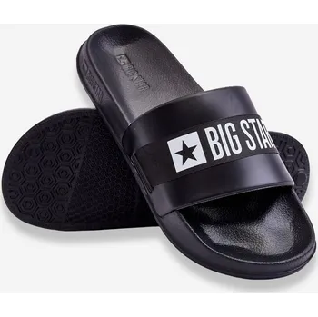 Pánské mokasíny Mužské klasické žabky Big Star LL174458 Khaki Barva: Černá, Velikost: 45