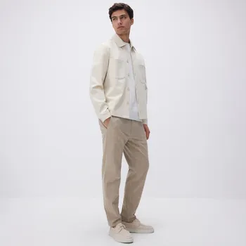 Pánské kalhoty Reserved - Kostkované kalhoty slim carrot - béžová - 5476L-80P - 5476L-80P-XXL