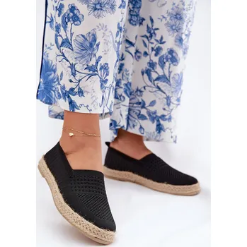 Dámské mokasíny Dámské Espadrilky S Pletením Vinceza 13624 Barva: Černá, Velikost: 39