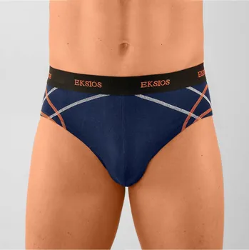 Boxerky Sada 6 slipů s kontrastním prošitím a pohodlným pasem modrá+nám.modrá 69/76