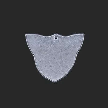 kočka hlava - závěsná dekorace - čiré sklo (ruční výroba) - A10