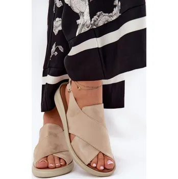 Dámské sandále Dámské Sandály Z Eko Kůže Tosmelia Barva: Zlatá, Velikost: 38