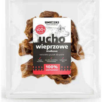 Pamlsek pro psa UNISZKI Střední vepřové ucho - pochoutka pro psa - 200 g