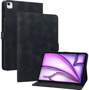 Pouzdro na tablet VSECHNONAMOBIL 106104 ART LILY Zaklápěcí pouzdro pro Apple iPad Air 11 2025 / Air 11 2024 černé