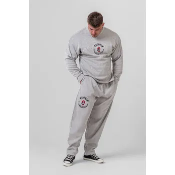 Pánská mikina NEBBIA Oversized mikina bez kapuce SIGNATURE černá L