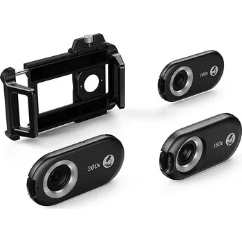 Apexel 3 in 1 Combo Kit 100X+150X+200X Microscope lens with UV Lights